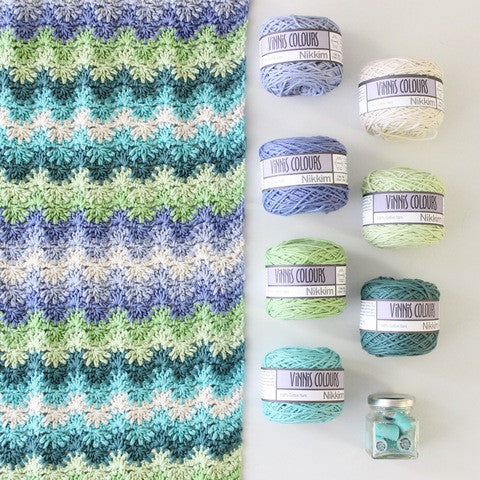YYC Kit - Ric Rac Blanket made with Vinnis Colours Nikkim