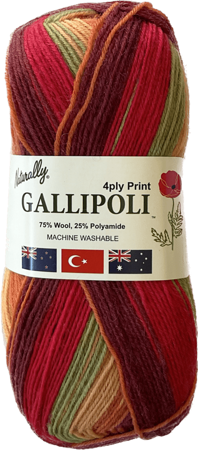 Naturally Yarns Gallipoli Print Sock Yarn - 4ply/fingering weight