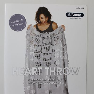 Patons Heart Throw Crochet Pattern